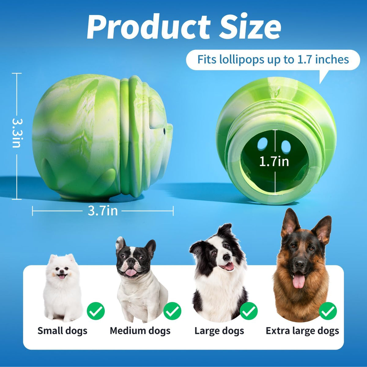 Dog Toy, Frozen Treat Toys, Treat Dispensing Chew Toy for Small Medium Large Dogs, Long-Lasting