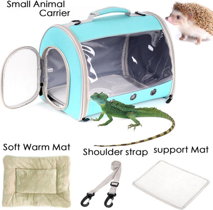 Bearded Dragon Travel Carrier Backpack,Lizard Backpack Carrier,Space Capsule Clear Bubble Window