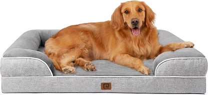 EHEYCIGA Orthopedic Dog Beds Large Sized Dog, Waterproof Memory Foam Pet Bed with Sides, Non-Slip