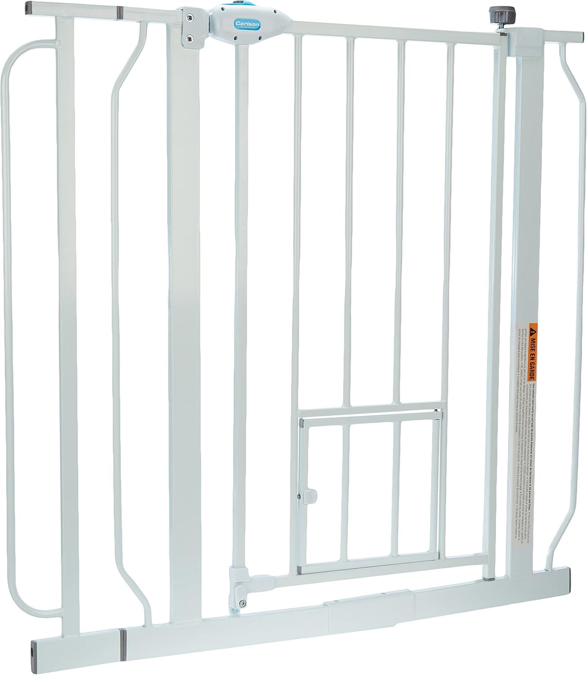 Carlson Extra Wide Walk Through Pet Gate with Small Pet Door, Includes 4-Inch Extension Kit