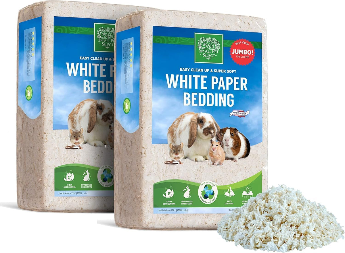 Small Pet Select White Paper Bedding 356L, Litter for Rabbit, Guinea Pig, Hamster, Bunny and Other
