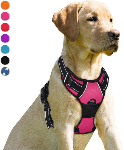 BARKBAY No Pull Dog Harness Front Clip Heavy Duty Reflective Easy Control Handle for Large Dog