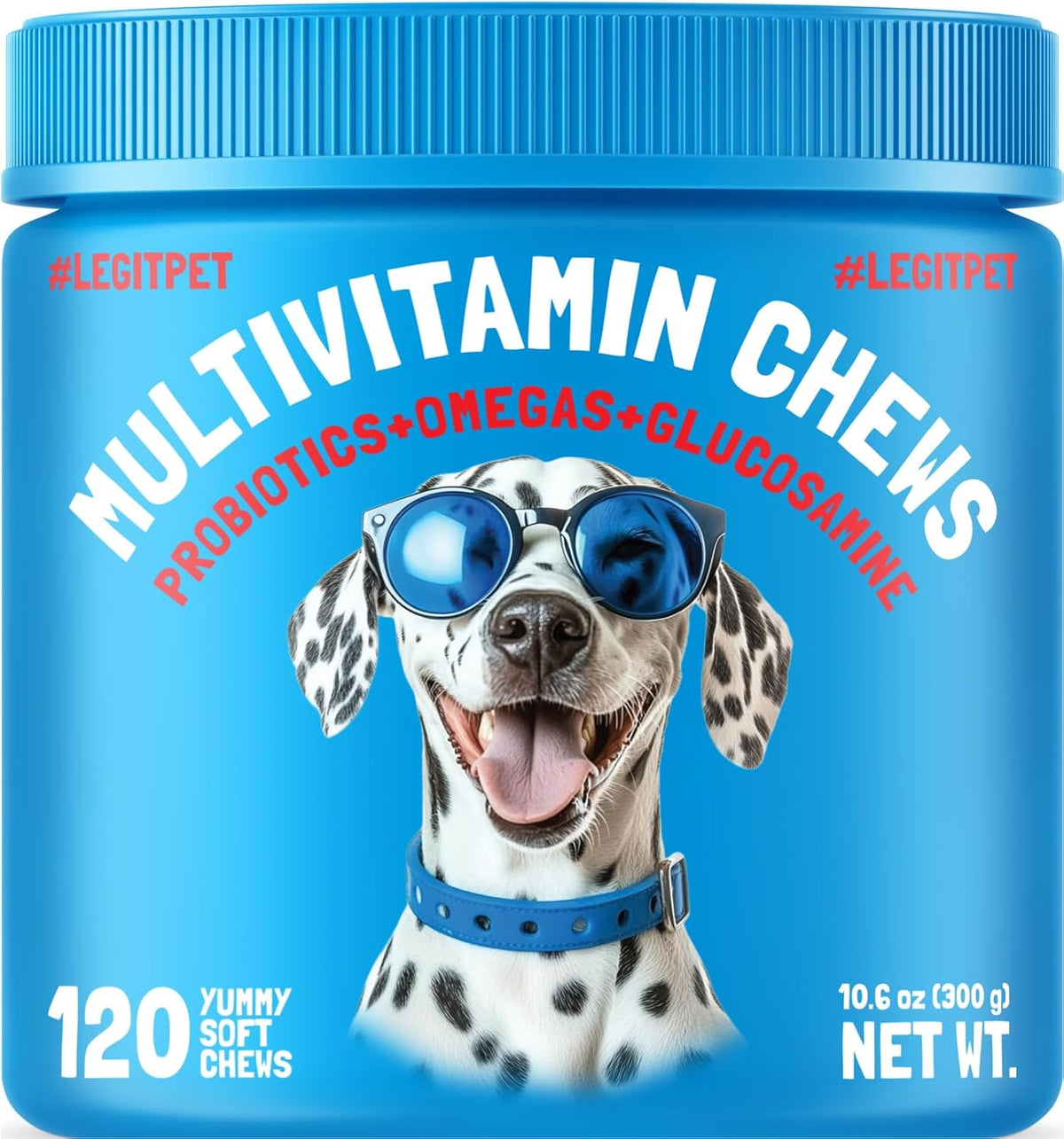 Dog Vitamins - 120 Multivitamins Chews w/Glucosamine Chondroitin, Probiotics Digestive Enzymes and
