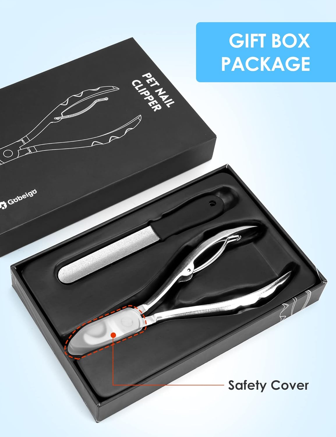 Gobeigo Upgrade Wide Open Dog Nail Clippers for Large Dogs Cut Like Butter, Heavy Duty Dog Nail