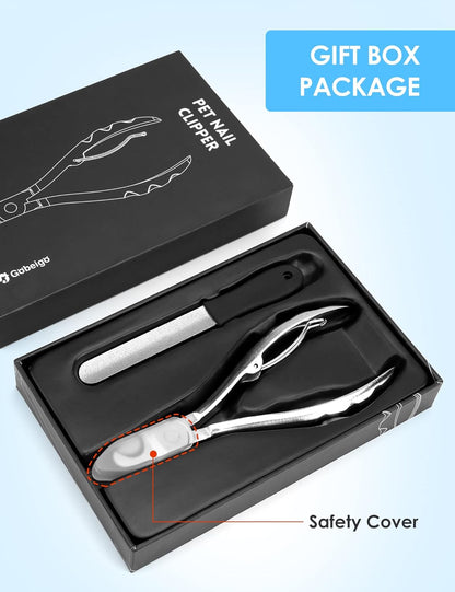 Gobeigo Upgrade Wide Open Dog Nail Clippers for Large Dogs Cut Like Butter, Heavy Duty Dog Nail