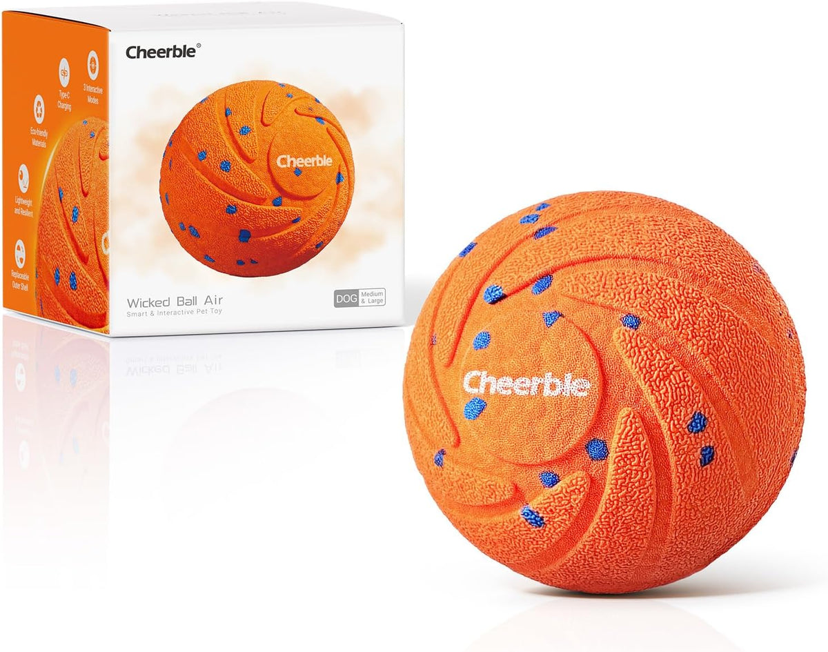 Cheerble Smart Interactive Dog Toy, Wicked Ball AIR, Automatic Moving, Bouncing, Rotating, IPX7