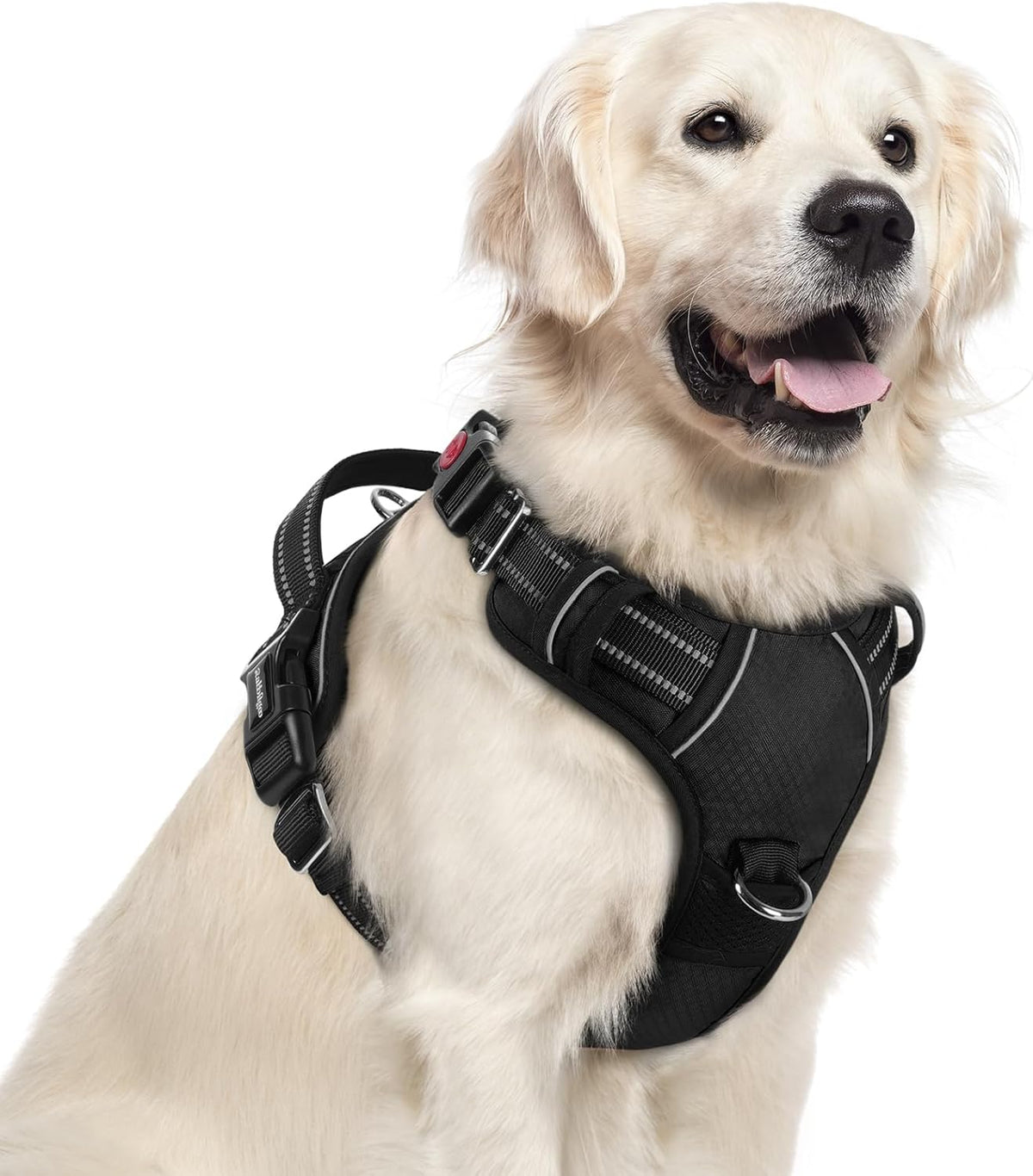 rabbitgoo Dog Harness for Large Dogs, No Pull Pet Vest with 3 Buckles, Adjustable Soft Padded Pet