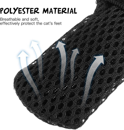 Cat Booties to Prevent Scratching: 4pcs AntiScratch Cat Claw Covers for Feeding Medicine, Pet