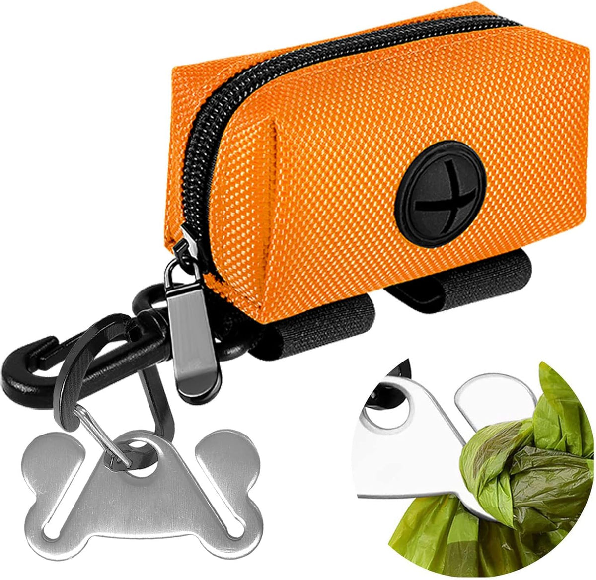 Dog Waste Bag Dispenser Pet Poop Bags Holder for Doggie Waste Bags Dispensers Soft Fabric Zipper