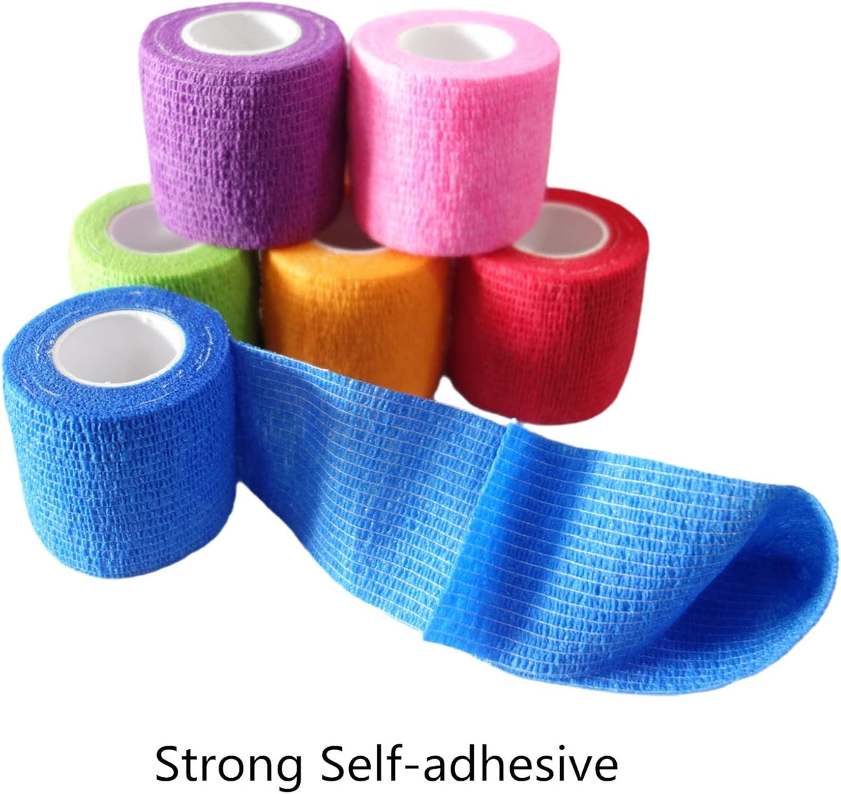 6 Pack 3" x 5 Yards Self Adhesive Bandage Wrap Breathable Cohesive Vet Wrap for Pets, Elastic