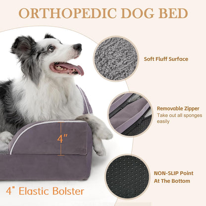 Comfort Expression Large Dog Beds Waterproof Orthopedic Foam Dog Sofa Beds Comfy Pet Bed with