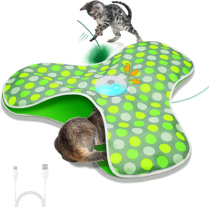 Interactive Cat Toy, Automatic Cat Toys for Indoor Cats, Hide and Seek Cat Toy with Motion