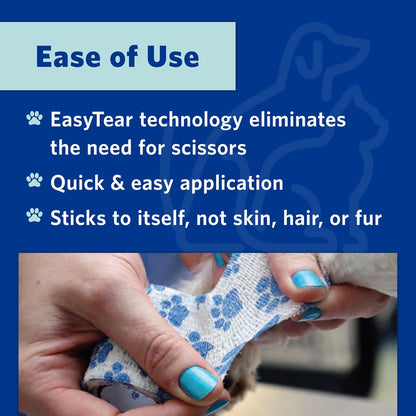 PetFlex Pet Pack – Flexible Self-Adhering Elastic Bandage for Wound Care – First Aid Wrap for Small