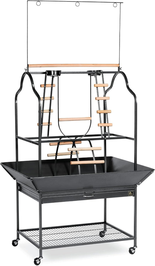 Prevue Pet Products Large Parrot Playstand with Wheels, Bird Stand Activity Play Center with