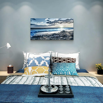 Wall Art For Living Room Wall Decor For Bedroom Large Size Poster Blue Beach Sun Ocean Landscape