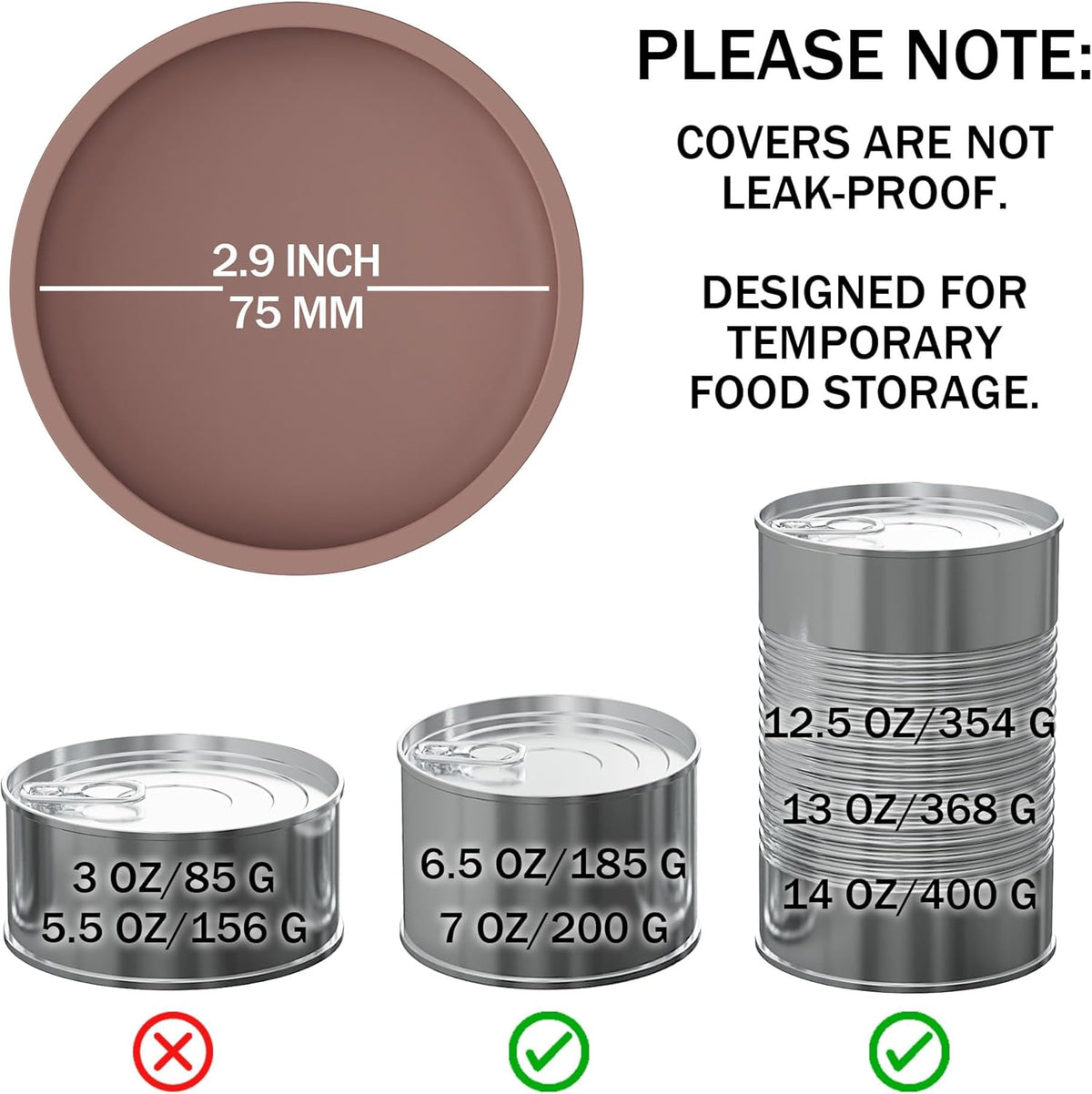 OHMO 2 Pack Pet Food Can Lids, (12.5-14oz) BPA Free Silicone Covers for Cat and Dog Food Cans