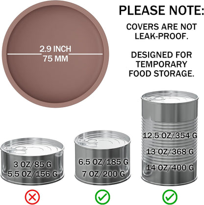 OHMO 2 Pack Pet Food Can Lids, (12.5-14oz) BPA Free Silicone Covers for Cat and Dog Food Cans