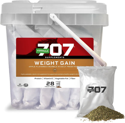 Formula 707 Weight Gain Equine Supplement, Daily Fresh Packs, 28 Day Supply - Palatable