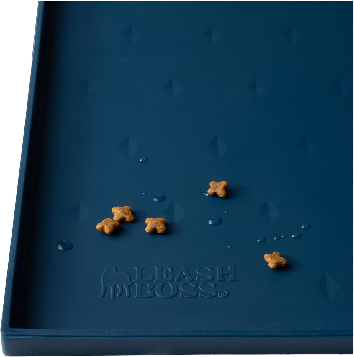 Leash Boss Dog Food Mat for Food and Water Bowls, Waterproof Silicone Pet Feeding Mat for Floors