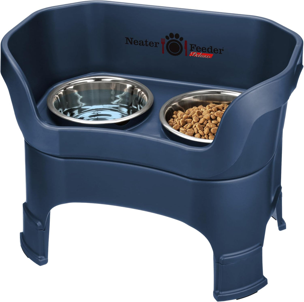 Neater Feeder Deluxe Mess Proof Dog Bowls Elevated for Large Dogs – Made in USA – No Spill Raised