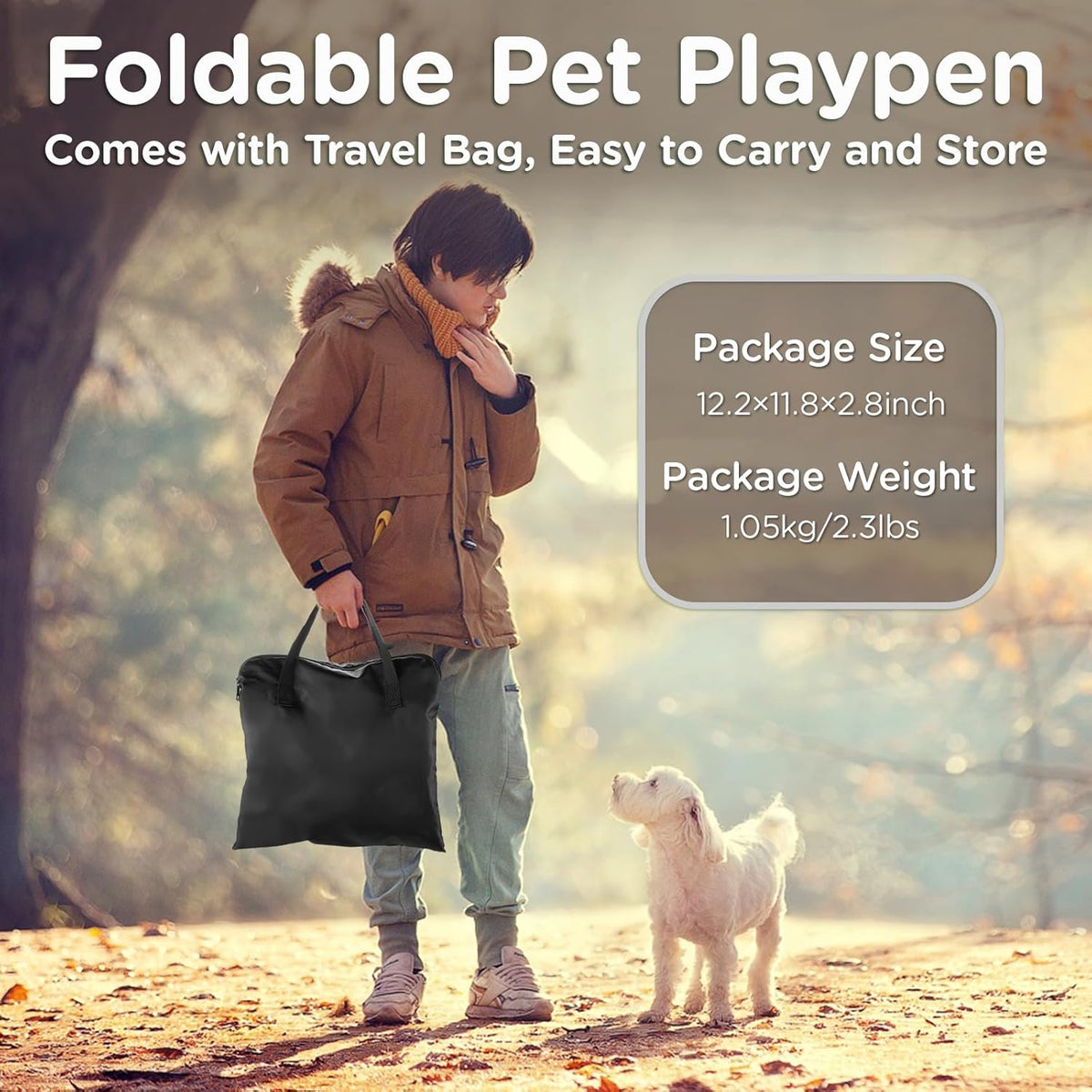 Foldable Pet Kitten Playpen, Upgrade Waterproof Portable Cat Dog Playpen Kennel Tent for Small Dog