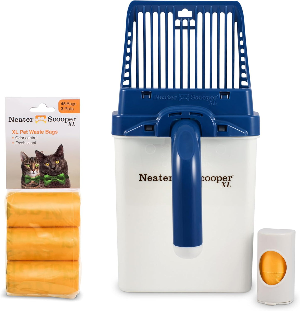 Neater Pet Brands Neater Scooper XL Cat Litter Scoop, 60 Refill Bags – Extra-Large Capacity