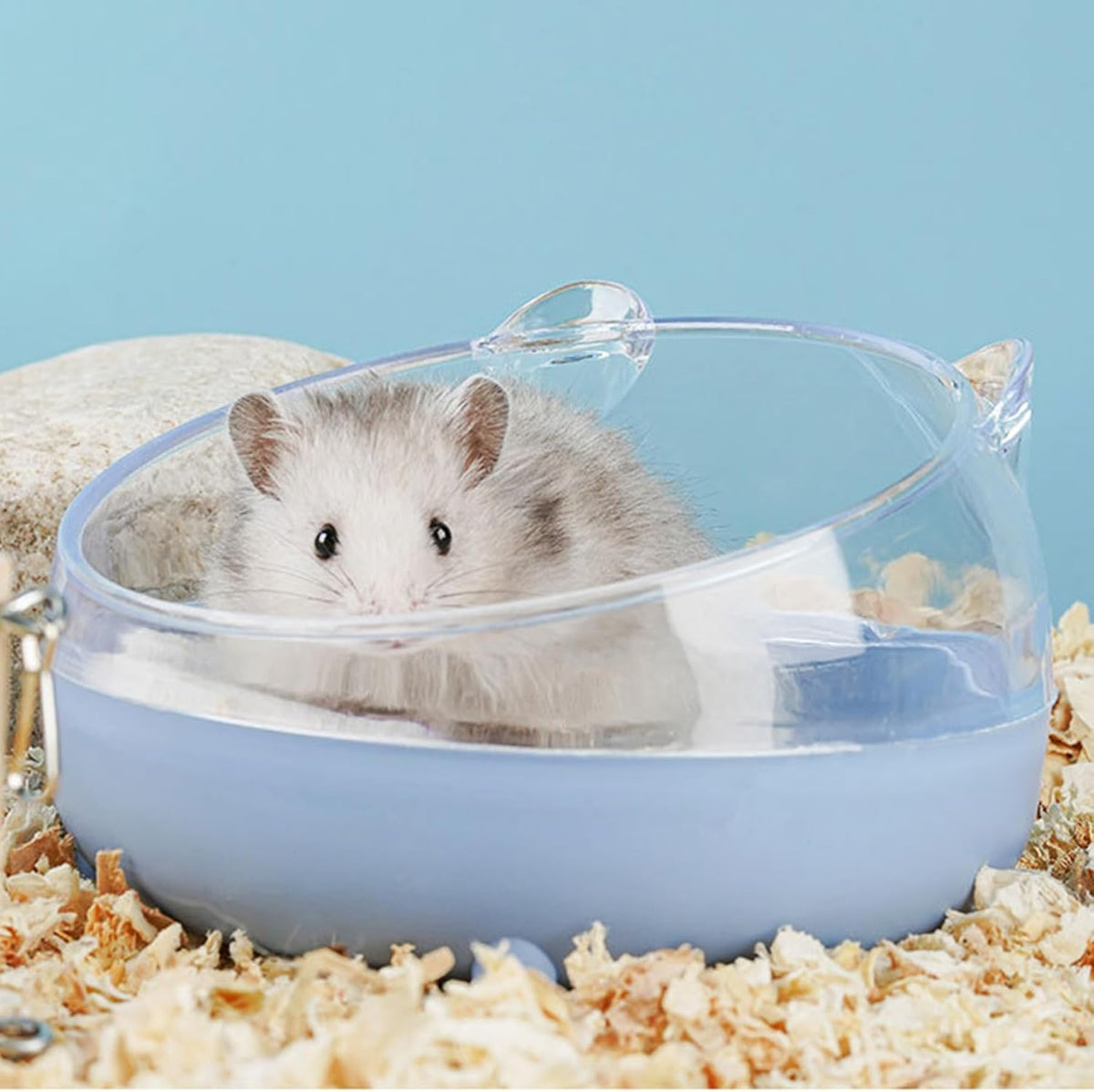 Meow&Woof Hamster Sand Bath Container, Large Sandbox Toilet Gerbil Batheoom, Tiny Chinchilla Dust
