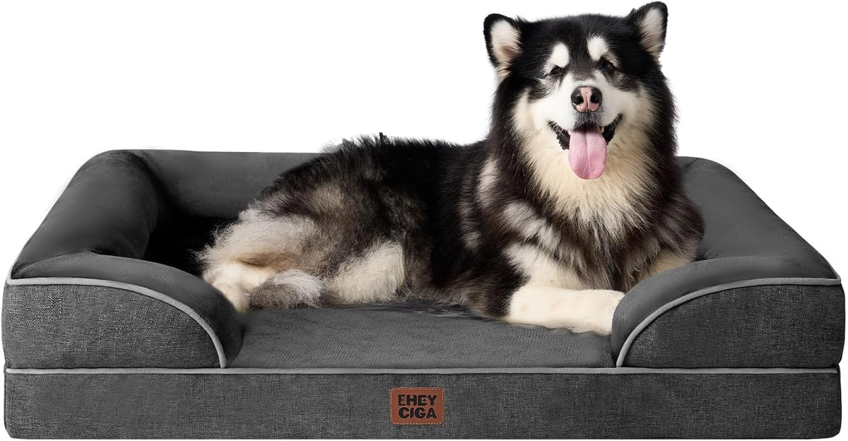 EHEYCIGA Orthopedic XL Dog Beds, Waterproof Memory Foam Dog Bed for Extra Large Dogs, Non-Slip