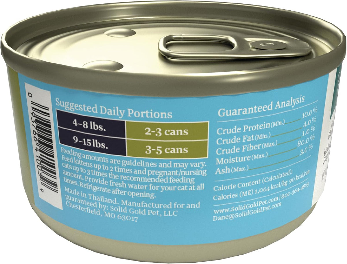 Solid Gold Wet Cat Food Pate - Healthy Canned Cat Food Pate w/Real Tuna & Sardine, Omega Fatty