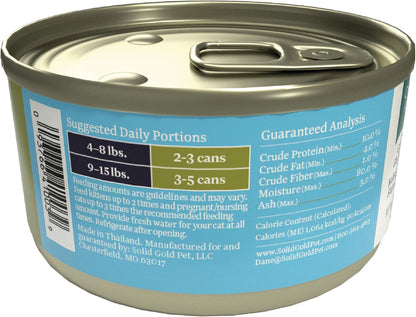 Solid Gold Wet Cat Food Pate - Healthy Canned Cat Food Pate w/Real Tuna & Sardine, Omega Fatty