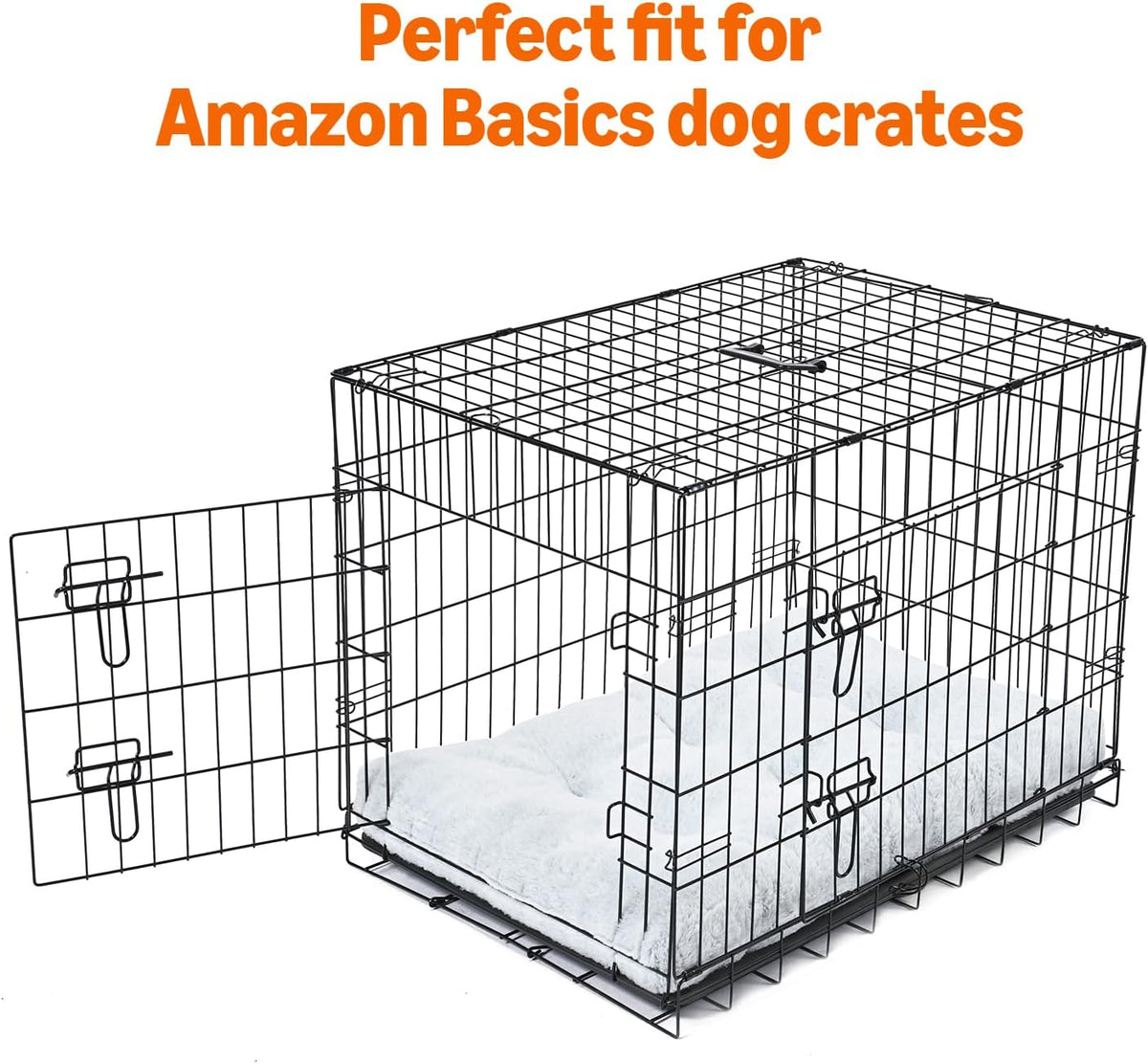 Amazon Basics Large Dog Bed for Crate, Washable Large Dog Mat for Pet Kennel, Anti-Slip, Cama para
