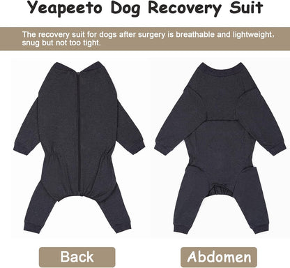 Yeapeeto Dog Onesie Surgery Recovery Suit for Large Medium Bodysuit Dogs Pajamas PJS Full Body for