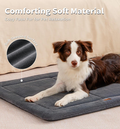 Made4Pets Dog Crate Pad Bed for Small Dogs, Washable & Reversible, Anti-Slip Kennel Mat for Cozy