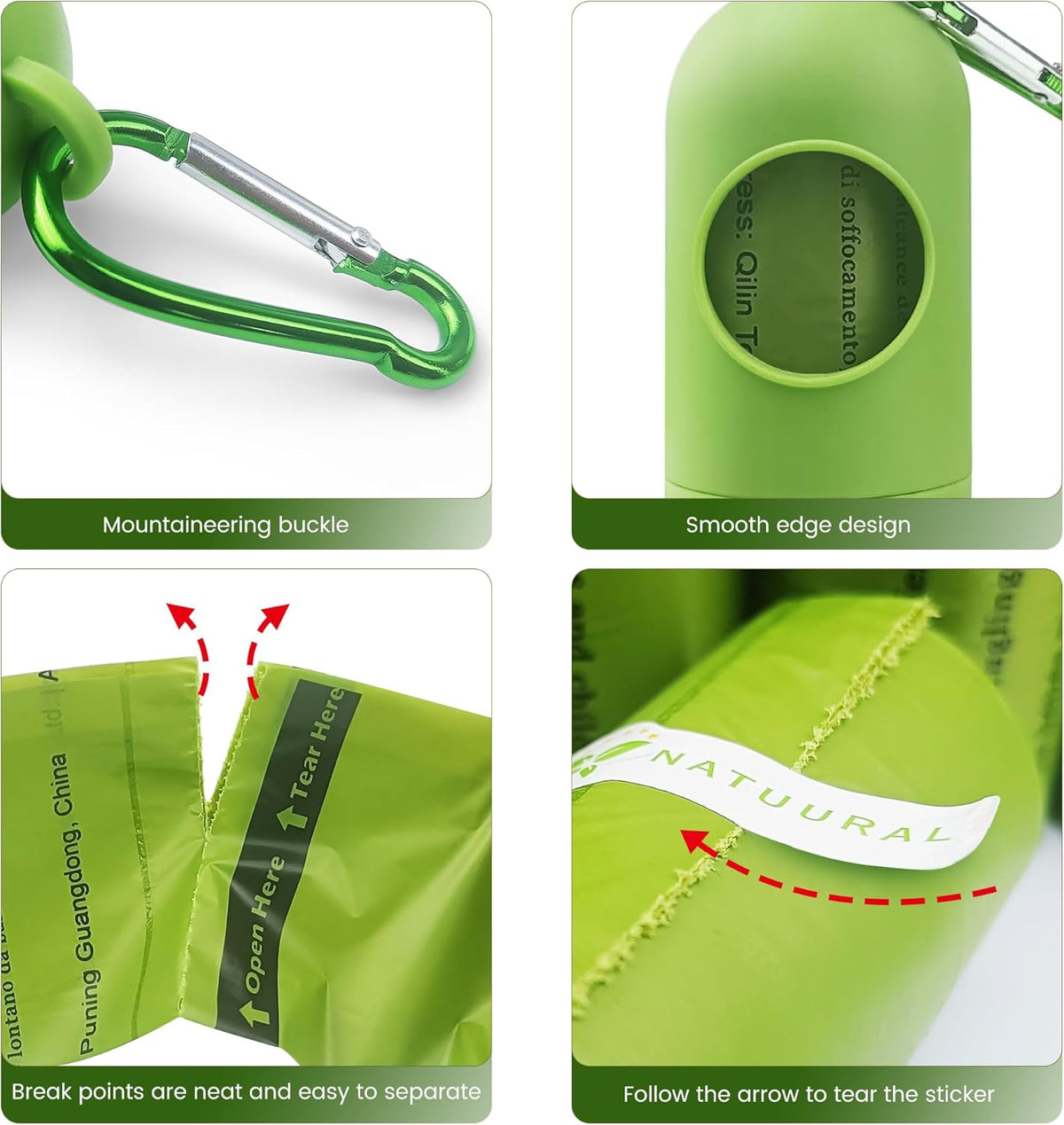 Poop Bags for Dogs-1050 Counts, 70 Rolls With a Free Dispensers, Doggie Poop Bags Made of