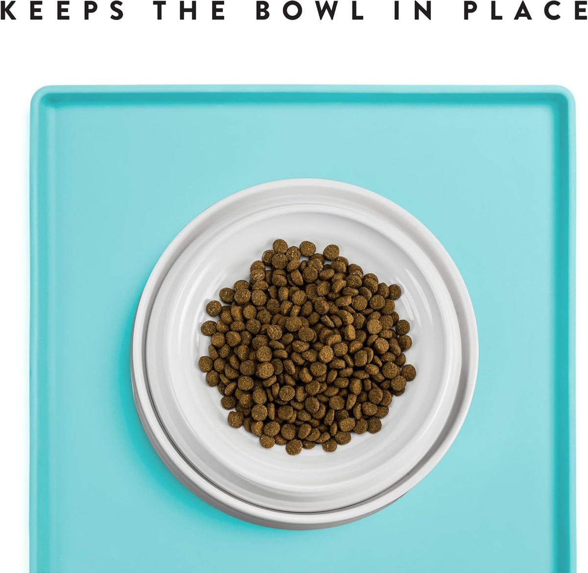 CatGuru Cat Food Mat, Small & Large Pet Feedingd Mat, 100% Waterproof Cat Mats for Food and Water