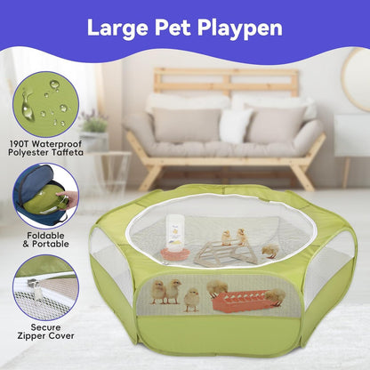 Pawaboo 5-in-1 Chicken Brooder Box for Chick Starter Kit, Includes Pet Cage Tent, Chicks Perch