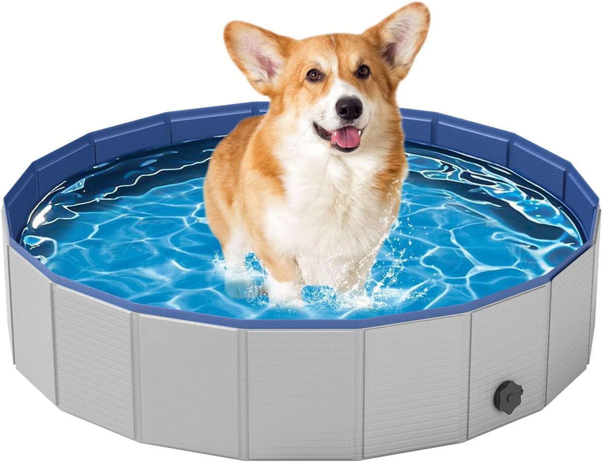 Dog Pool for Small Dogs, Plastic Pool for Dogs, Dog Bathtub Portable, Foldable Pool for Dogs