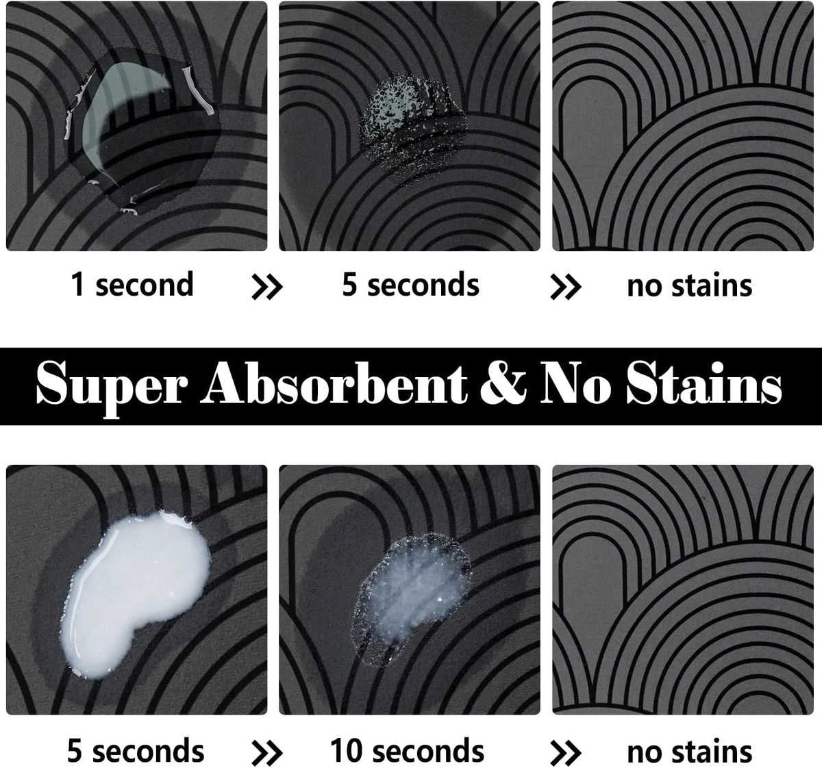 Dog Food Mats for Floors Absorbent, Pet Cat Food Mat - Quick Dry Dog Bowl Mats for Food and Water