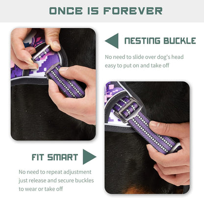 BUMBIN Tactical Dog Harness for Small Dogs No Pull, Famous TIK Tok No Pull Puppy Harness, Fit Smart