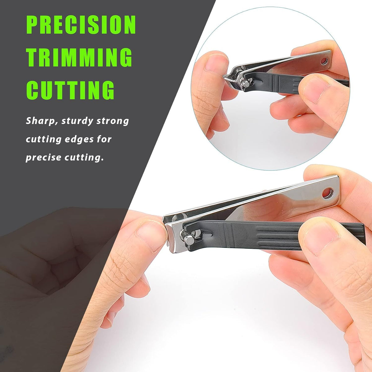 Nail Clippers Set, Toenail Clippers for Thick and Ingrown Nails, Fingernail Cutters for Men Women