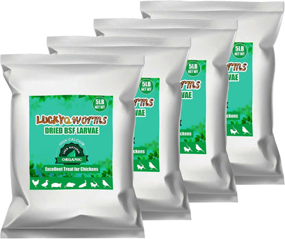 Dried Black Soldier Fly Larvae 20LBS, 85X More Calcium Than Mealworms High-Protein BSF Larvae