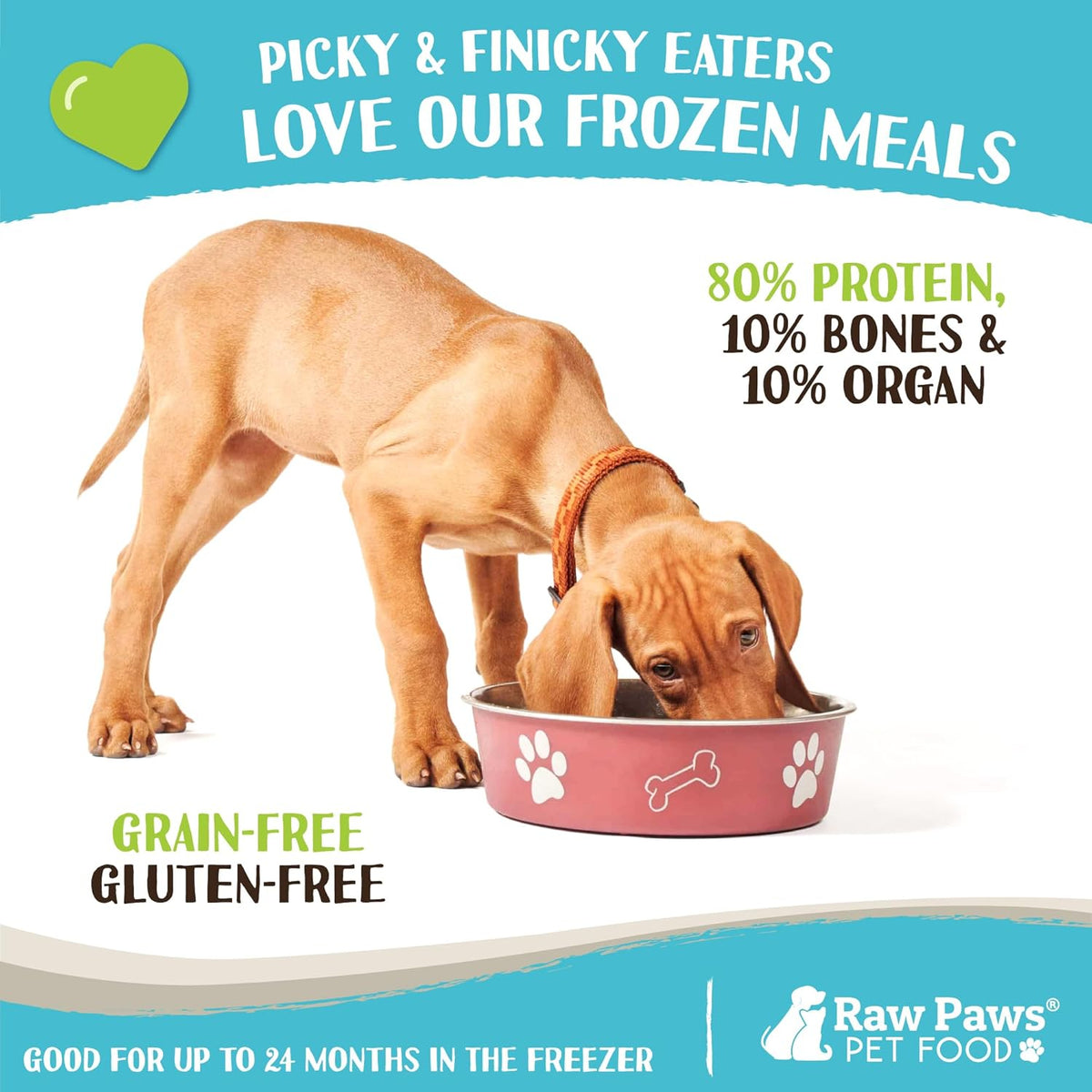 Raw Paws Signature Blend Pet Food for Dog & Cats - Chicken Recipe, 1-lb Rolls (10 Pack) - Frozen