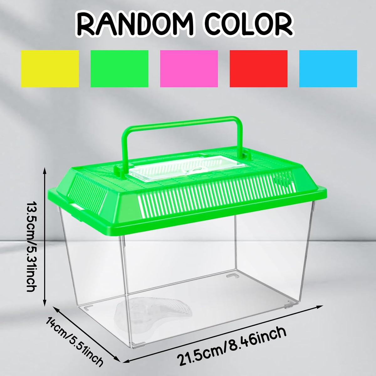 12Pcs Plastic Reptile Terrariums Carrier Cage, Tarantula Enclosure Snake Breeding Box Hatching