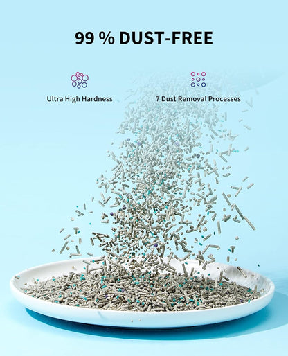 PETKIT Mixed Cat Litter Fast Clumping,Flushable,Ultra Absorbent, 100% Natural Ingredients