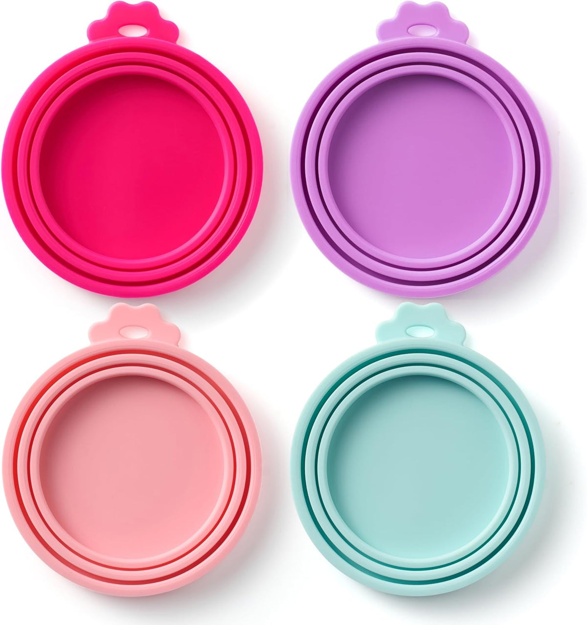 4 Pack Universal Pet Food Can Covers Lids - One fit 3 Standard Size Cans for Cats and Dogs Food