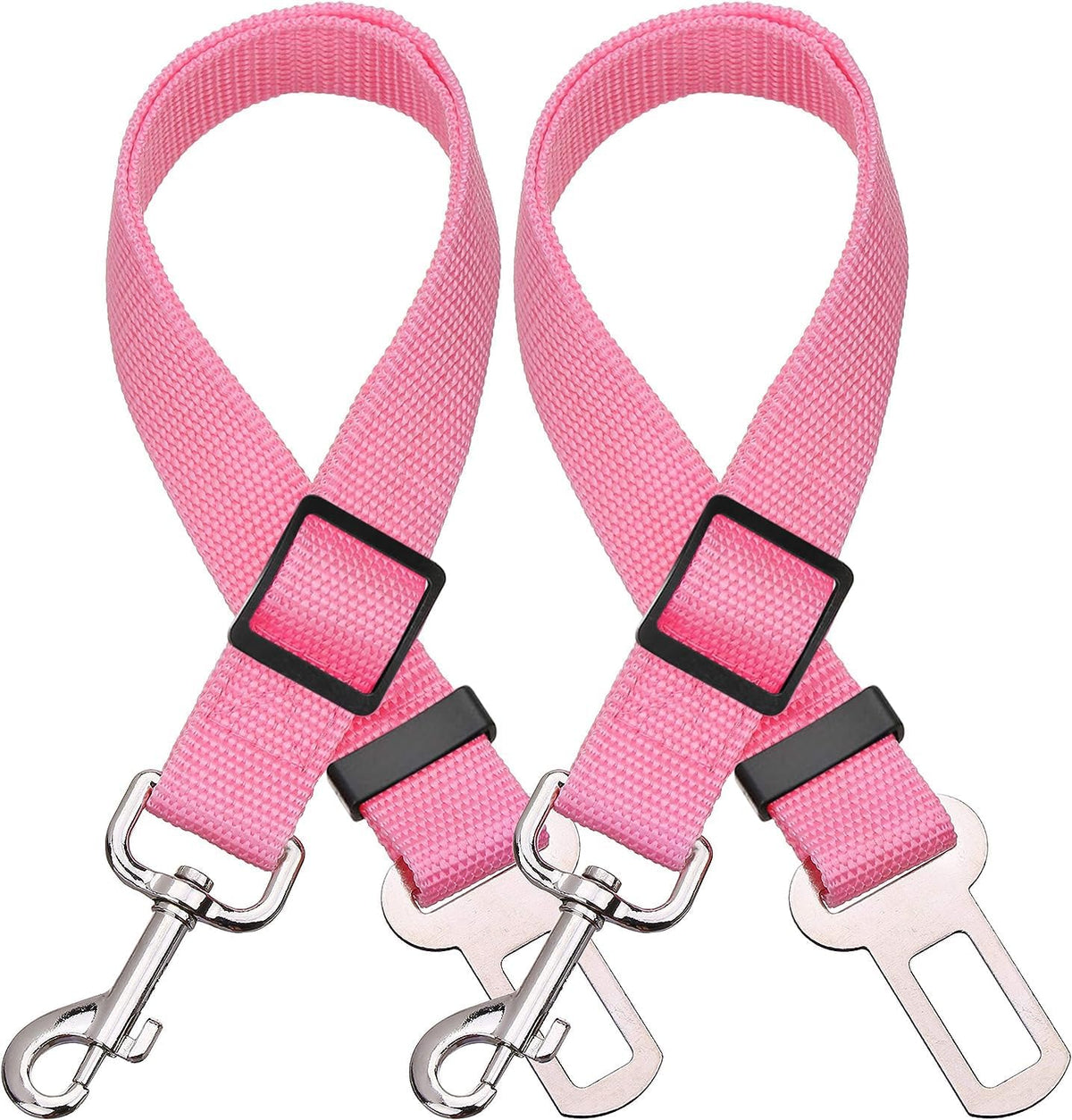 Elisel Elisel 2 Packs Adjustable Length Pet Dog Cat car seat Belt Pet seat Belt Pet Accessories for