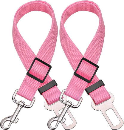 Elisel Elisel 2 Packs Adjustable Length Pet Dog Cat car seat Belt Pet seat Belt Pet Accessories for
