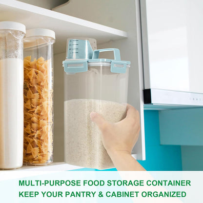TBMax Rice Storage Container - 5 Lbs Flour Container Cereal Dispenser with Measuring Cup, Airtight