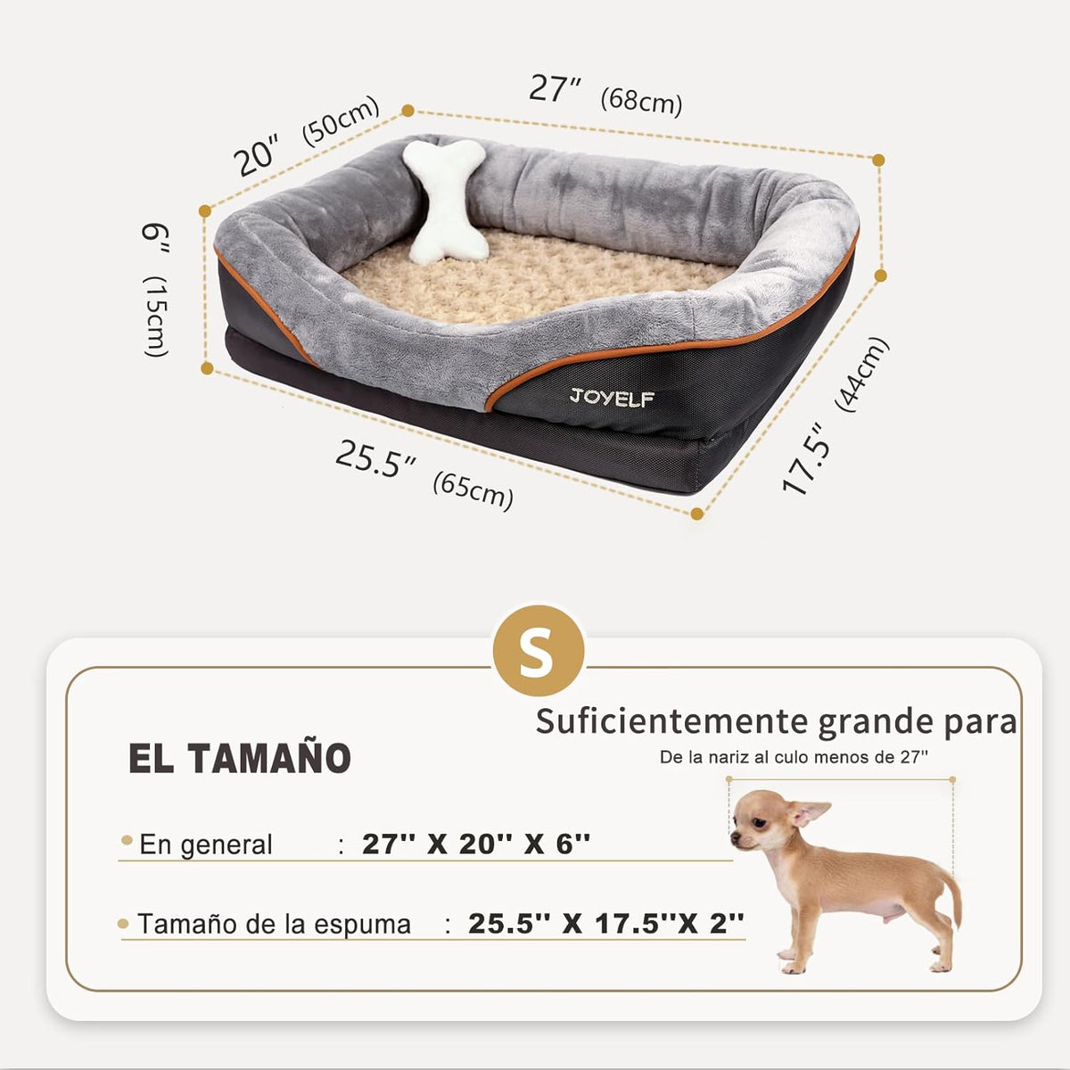 JOYELF Memory Foam Dog Bed Small Orthopedic Dog Bed & Sofa with Removable Washable Cover and