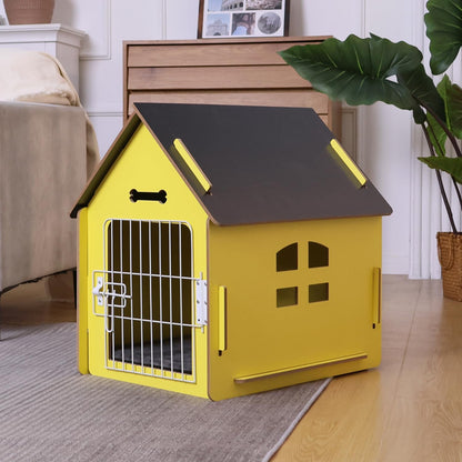 Dog House Indoor for Small Dogs or Cats, Cozy Wooden Design, Small Indoor Bed House, with Air Vents